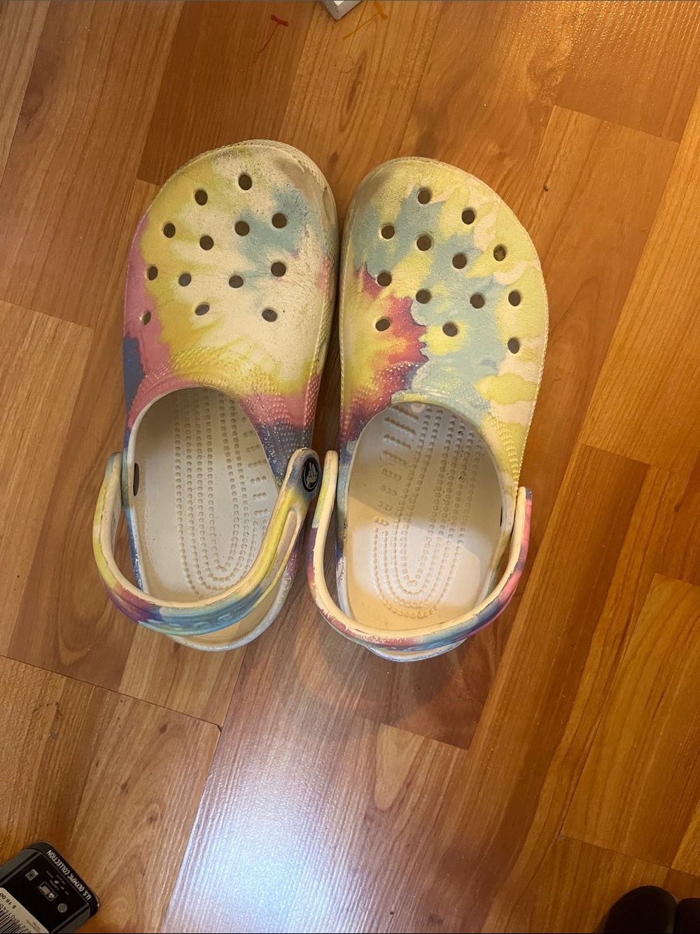Crocs Kids Tie-Dye Yellow Multi Size 4